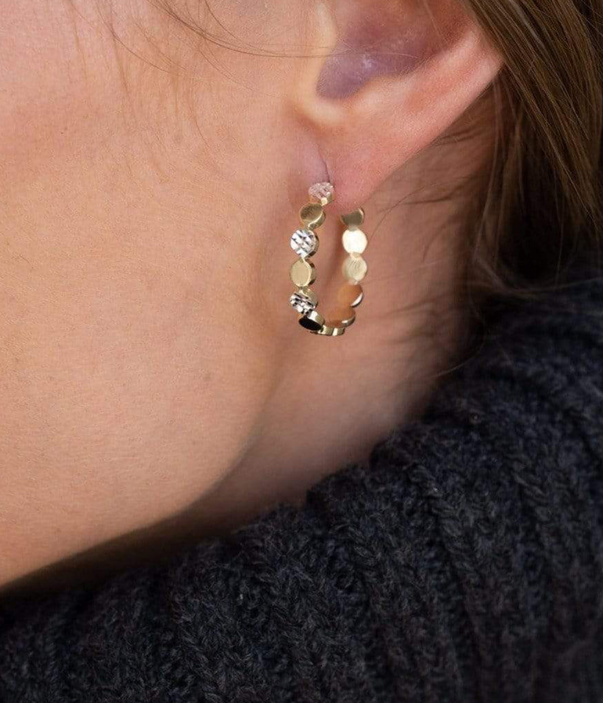 Bea Hoops in Gold & Silver