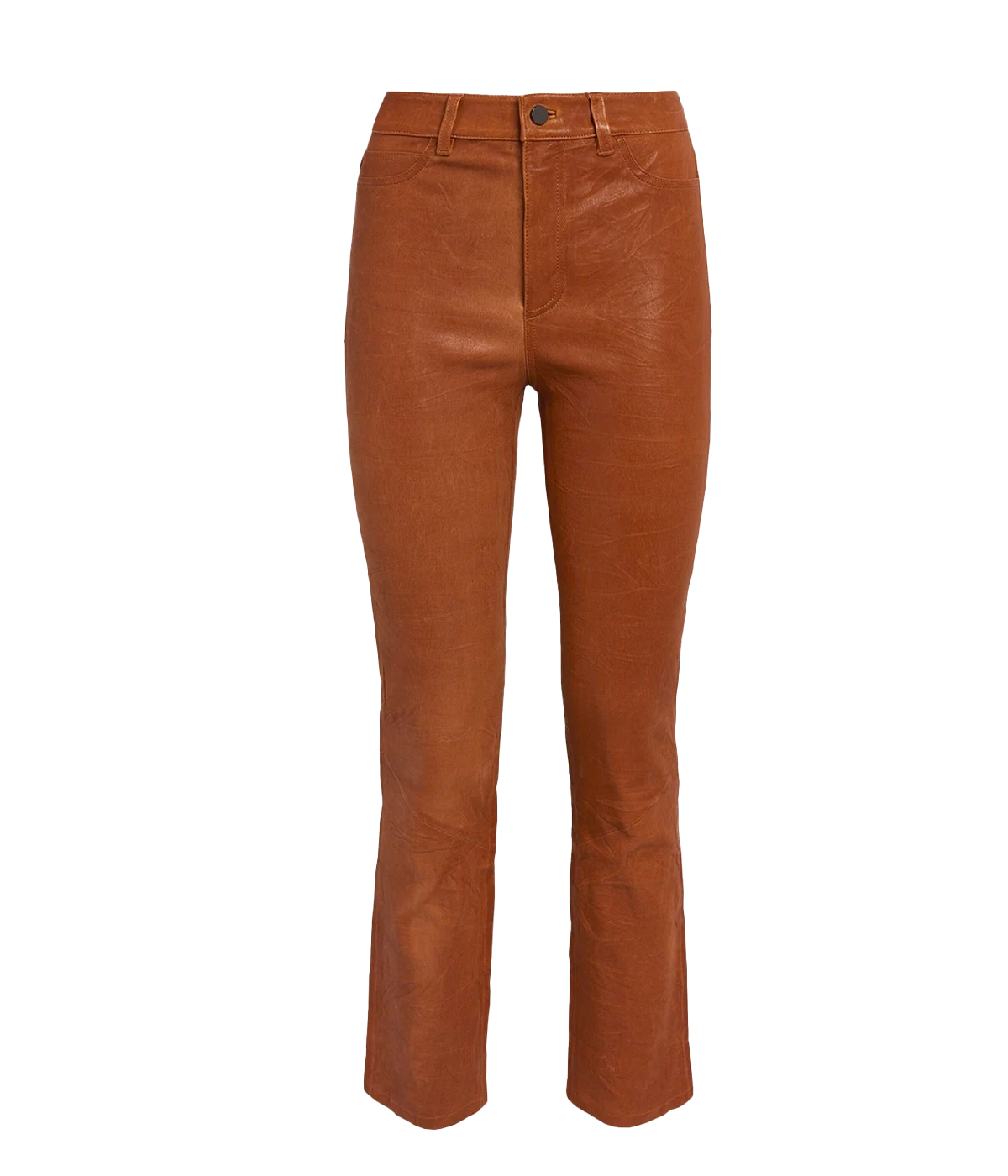 Cindy Leather Pants in Dark Argan