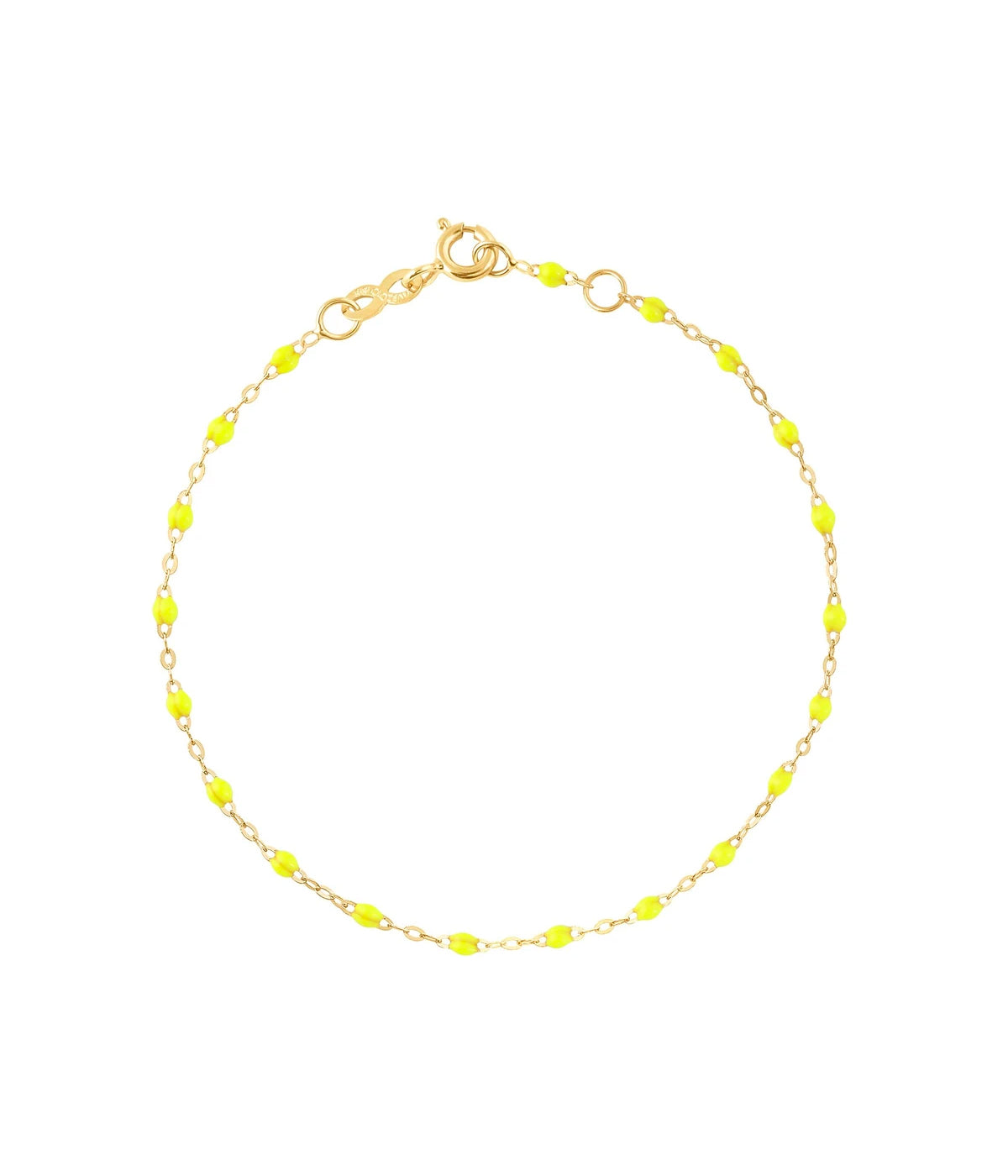 Classic 17cm Bracelet in 18K Yellow Gold & Lime