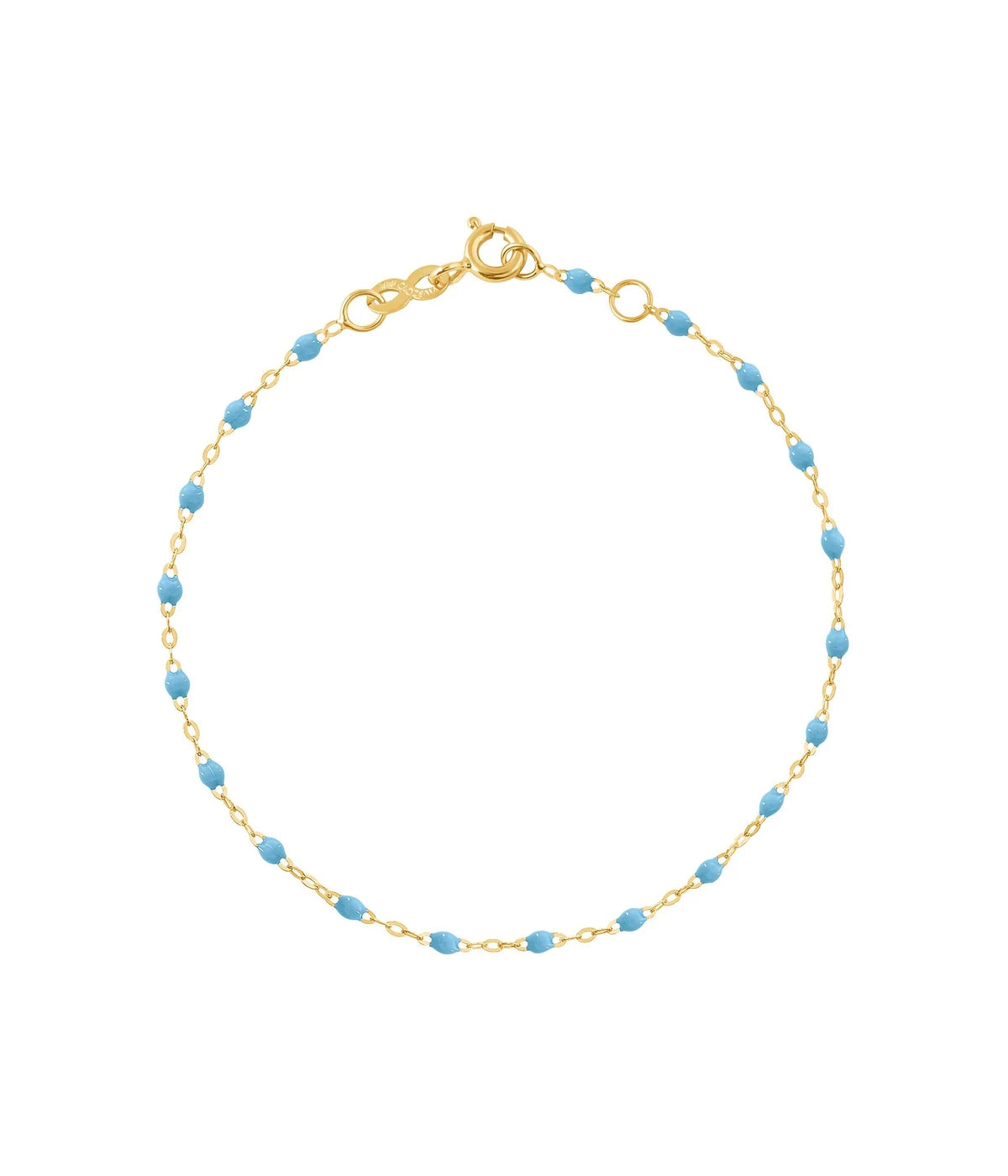 Classic 17cm Bracelet in 18K Yellow Gold & Turquoise