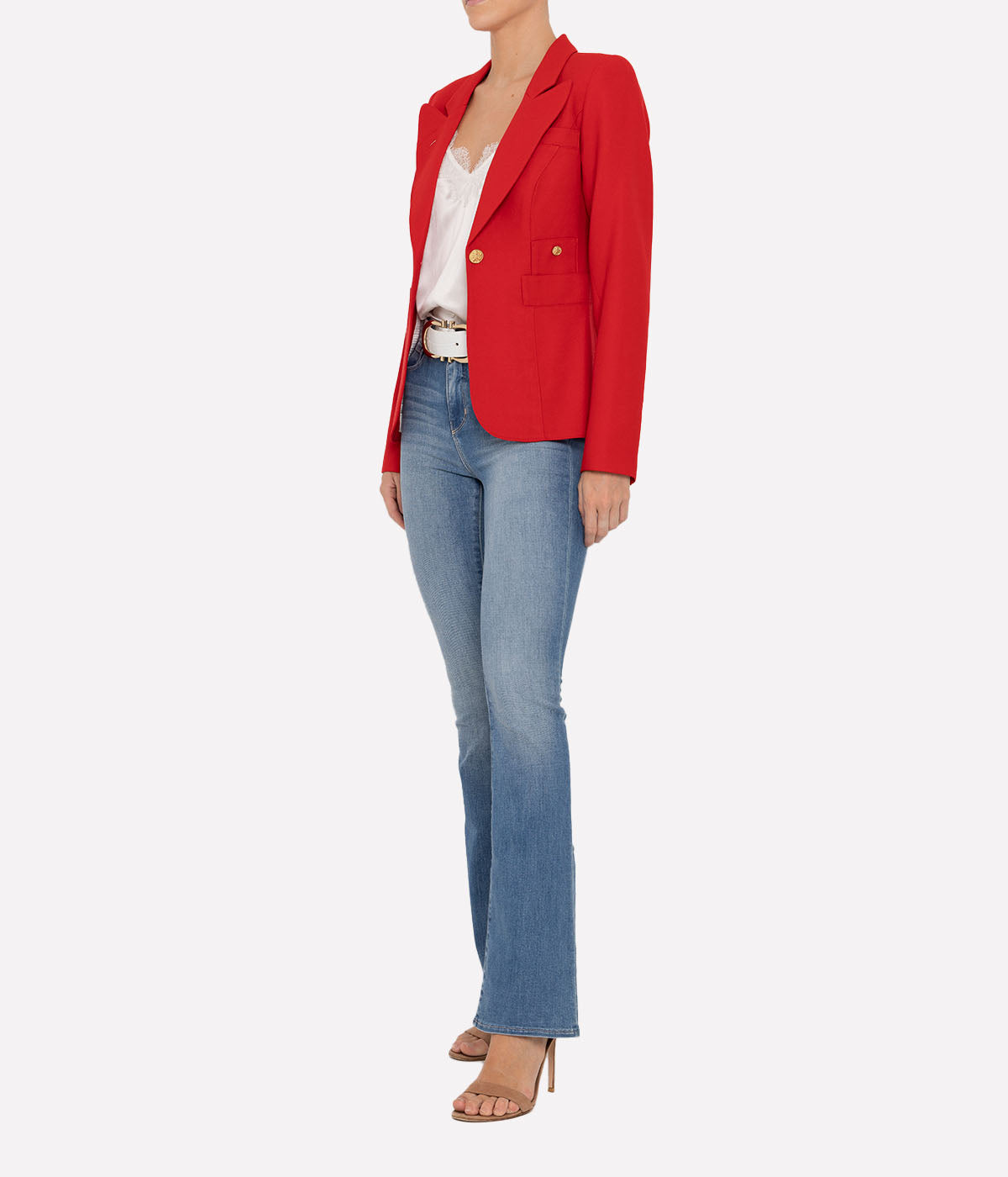 Classic Duchess Blazer in Red