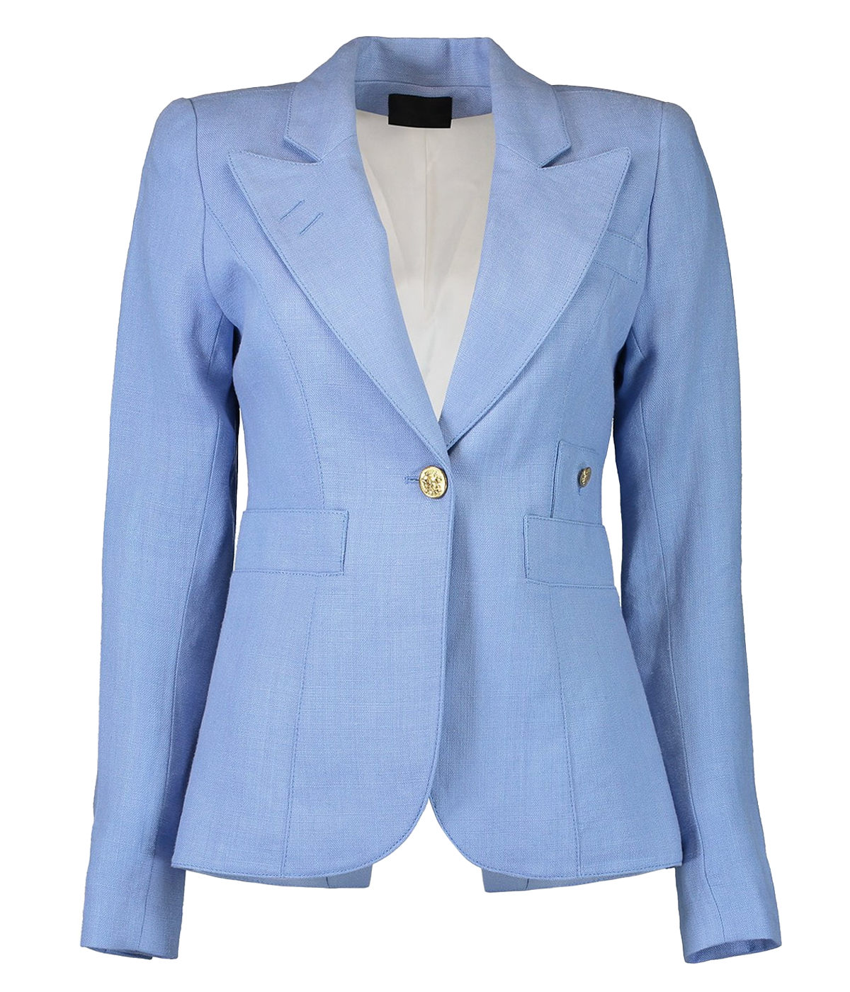 Classic Duchess Linen Blazer in Periwinkle