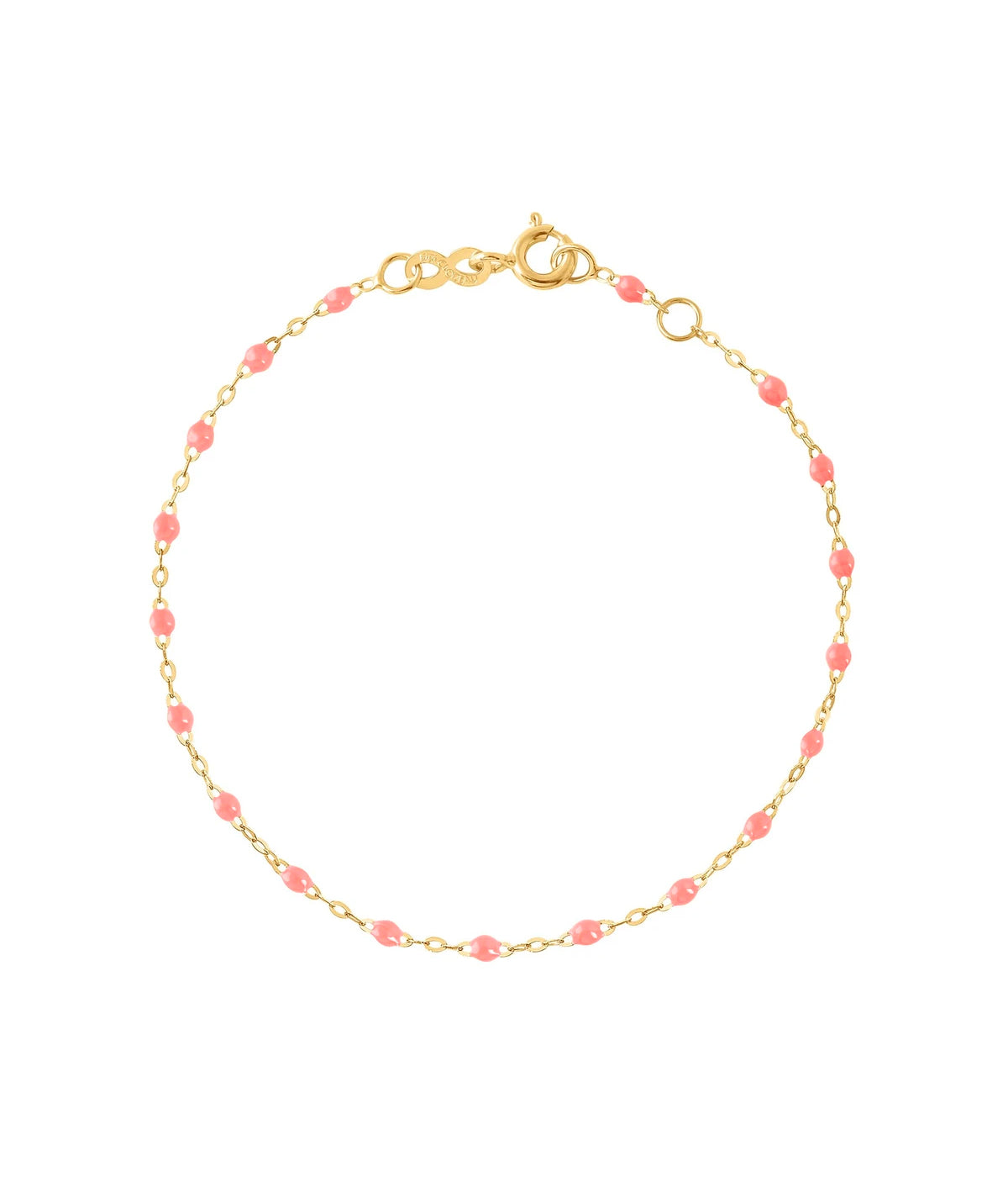 Classic Gigi 17cm Bracelet in 18K Yellow Gold & Fuchsia