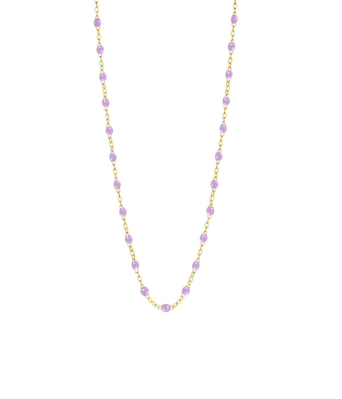 Classic Gigi 42cm Necklace in 18K Yellow Gold & Lilac