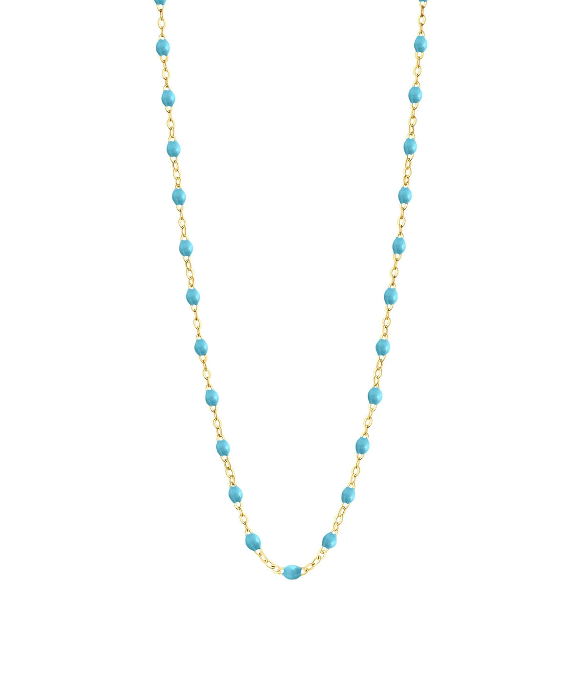 Classic Gigi 50cm Necklace in 18K Yellow Gold & Turquoise