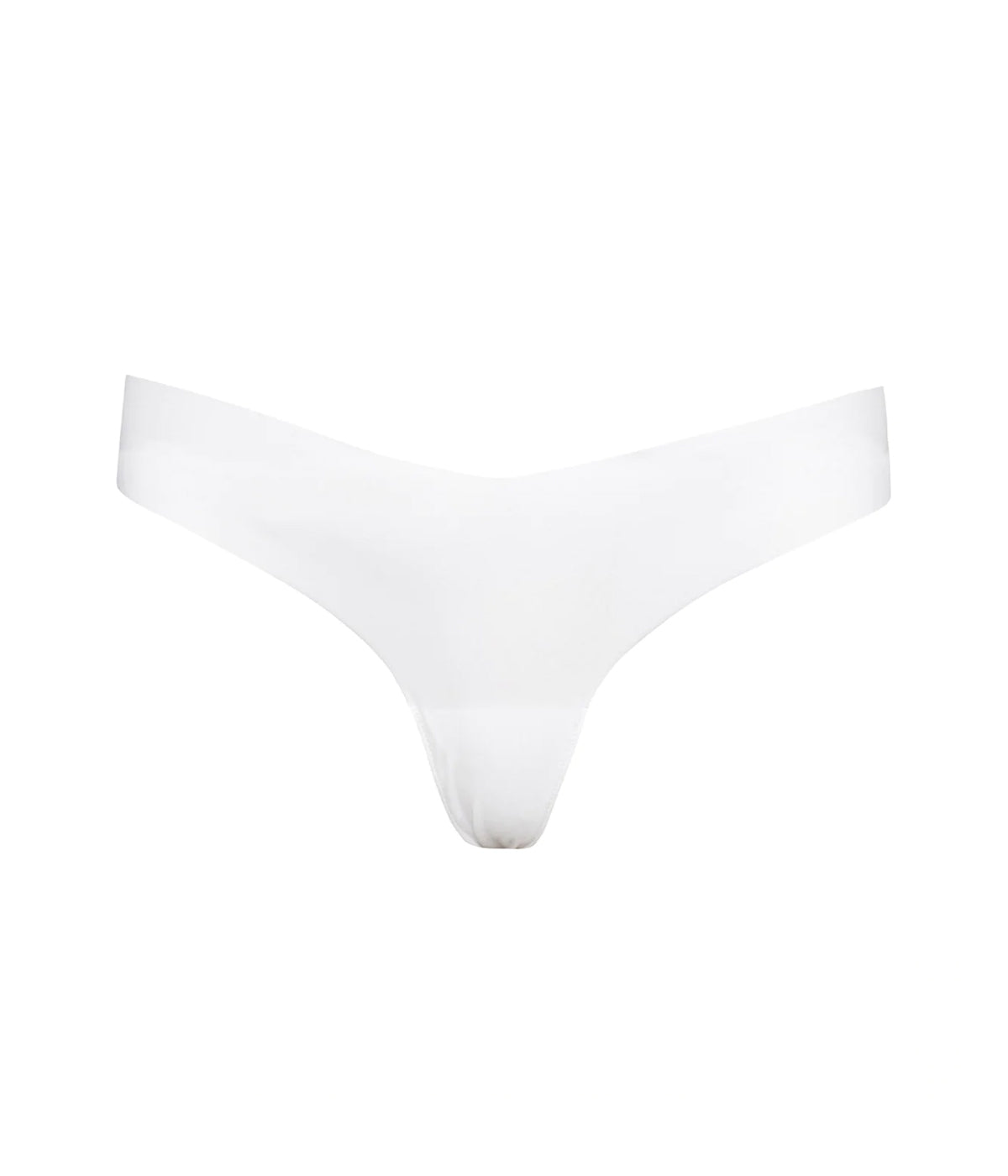 Classic Solid Thong in White