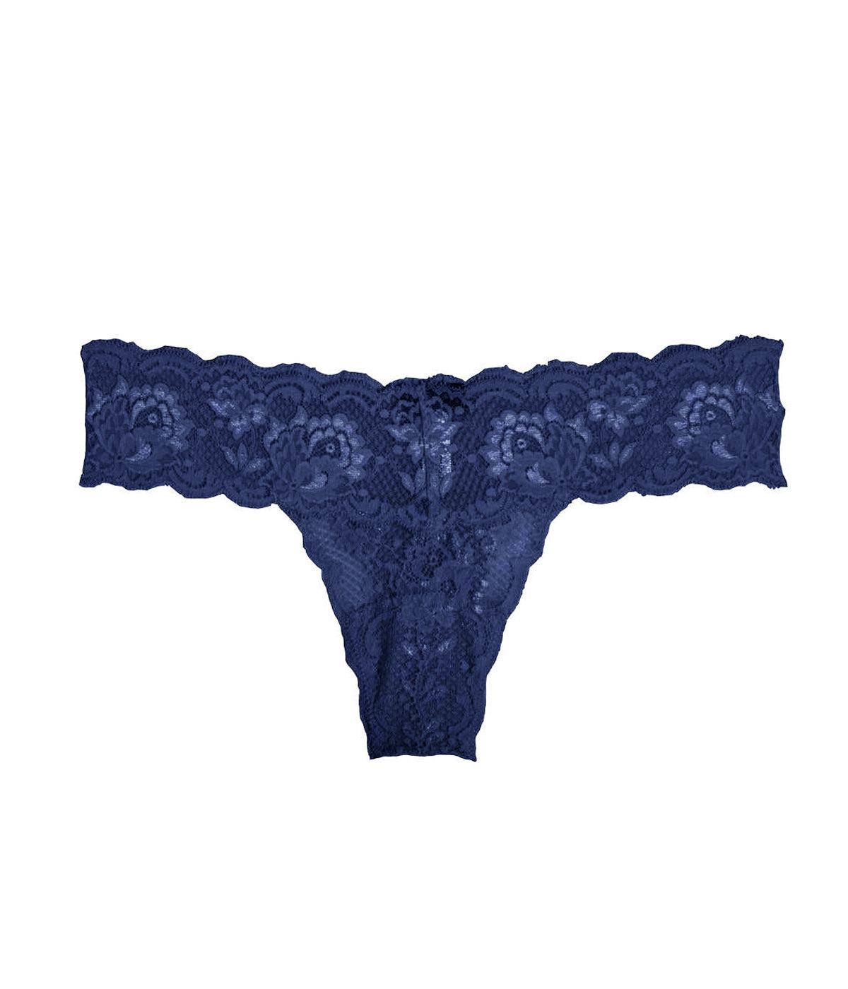 Cosabella Cutie Thong in soft Italian floral lace, featuring a low-rise design, wide stretch lace waistband, and minimal rear coverage.
