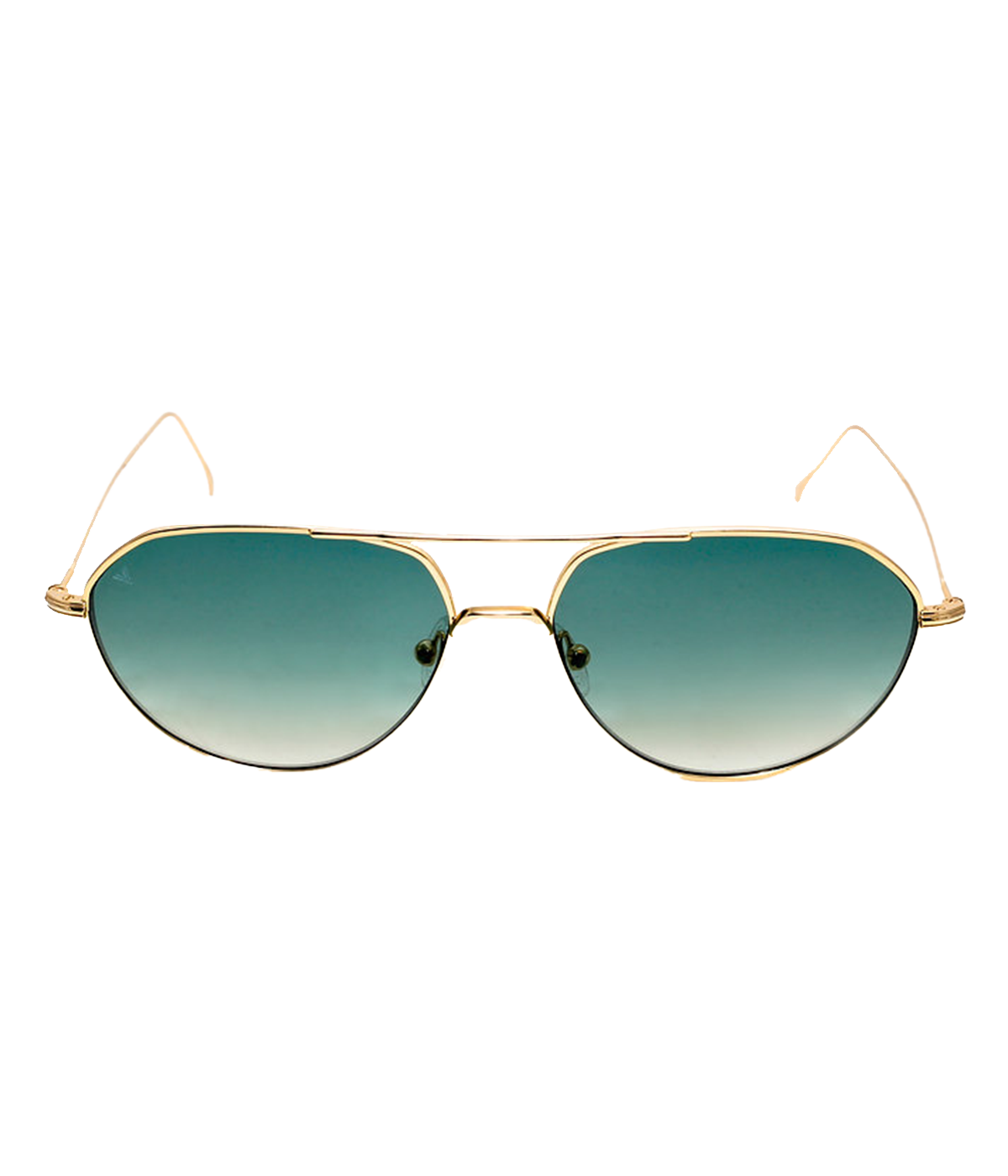 Edgar Sunglasses in Shiny Yellow Gold & Green Degrade