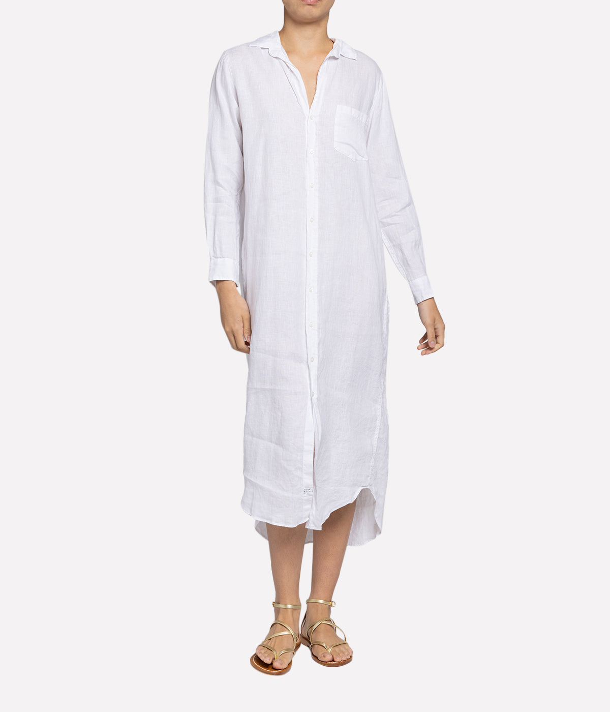 Rory Woven Linen Dress in White