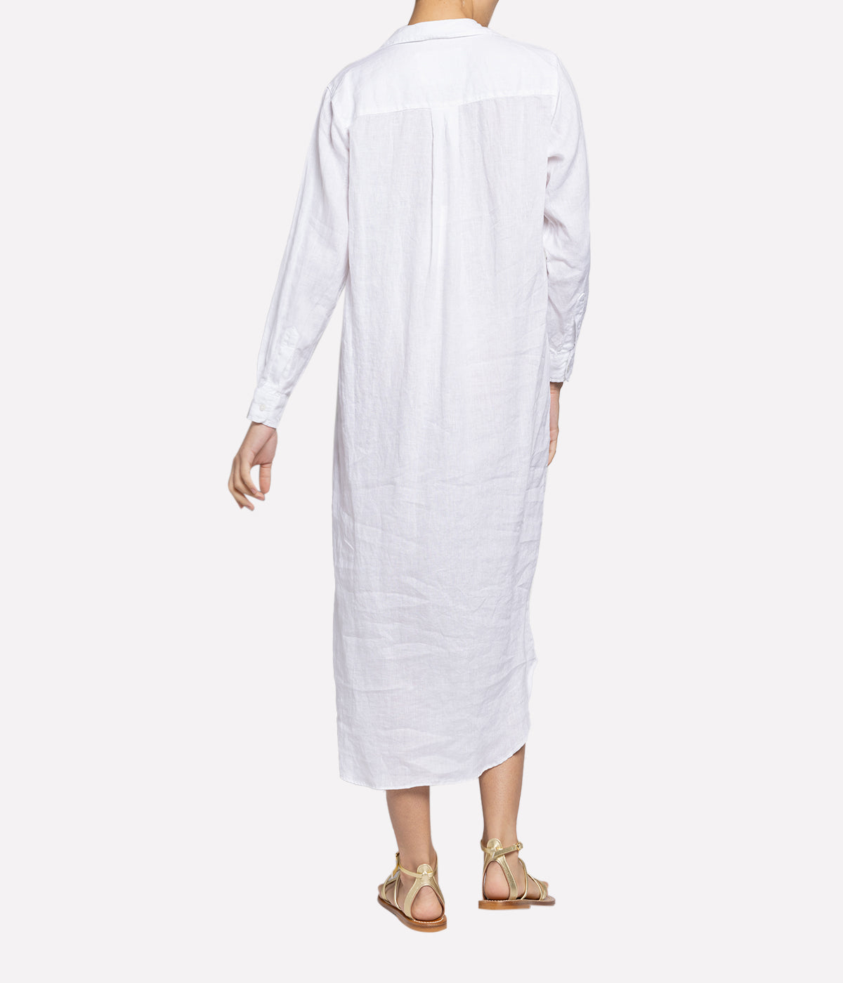 Rory Woven Linen Dress in White