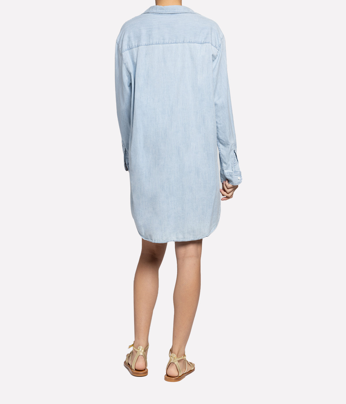 Mary Woven Denim Button-Up Dress by Frank & Eileen – Classic Chambray Shirt Dress in Hand-Dyed 100% Italian Cotton