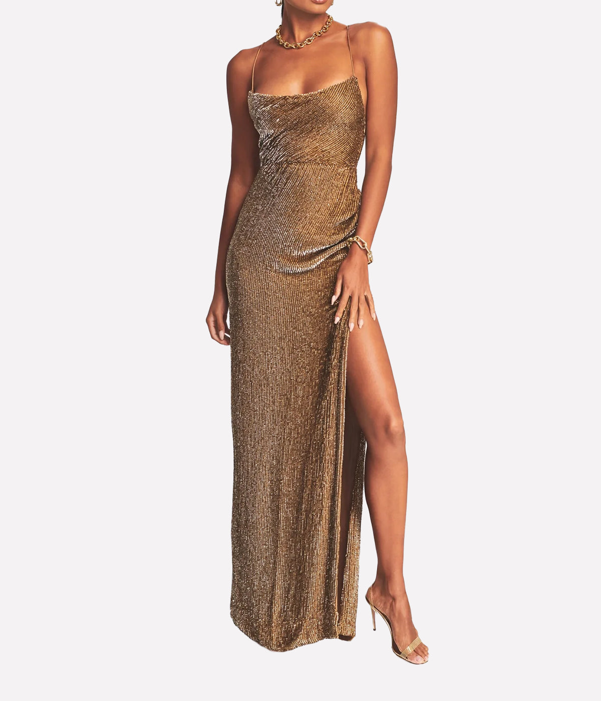Katya Dress in Bronze