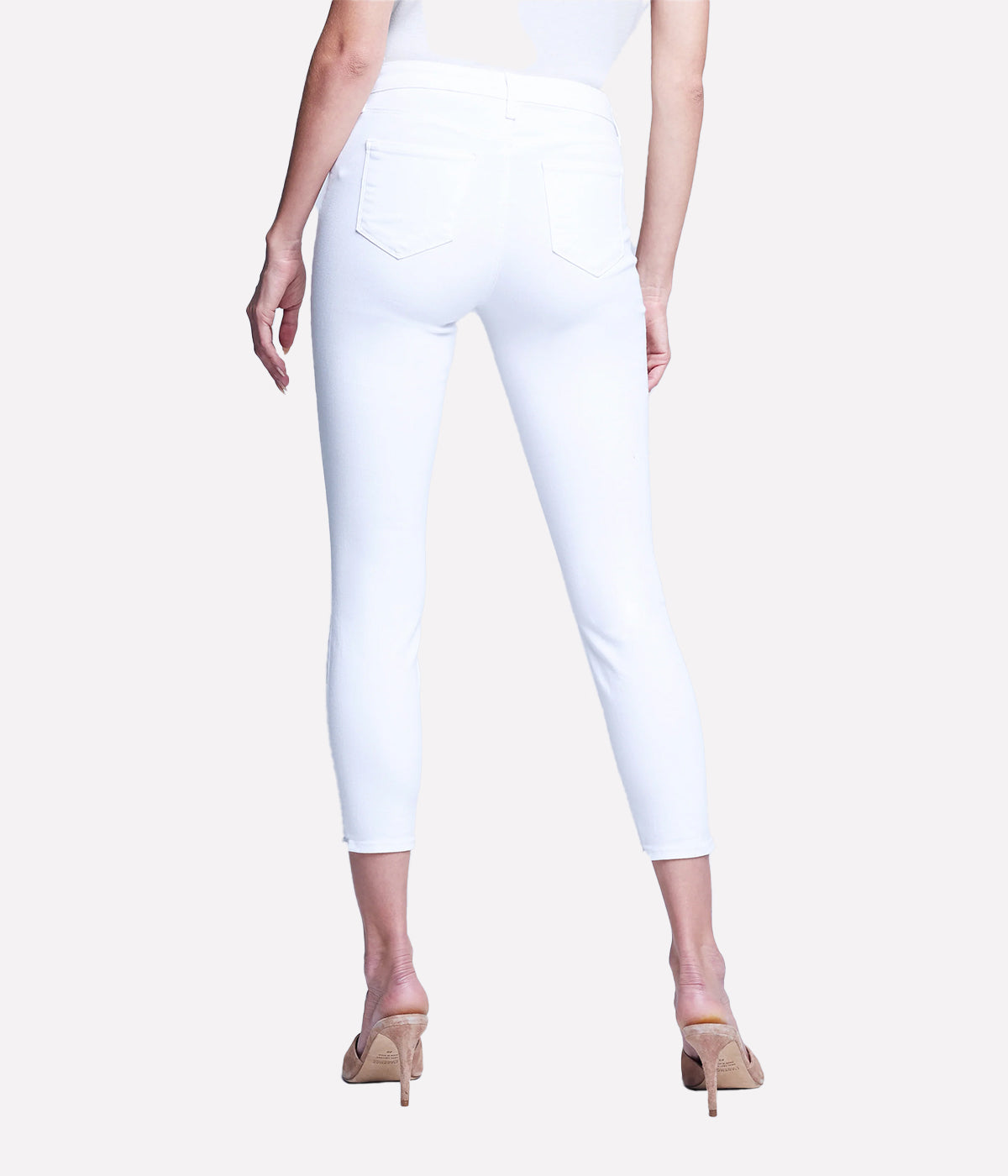 Margot High Rise Skinny Jean in Blanc