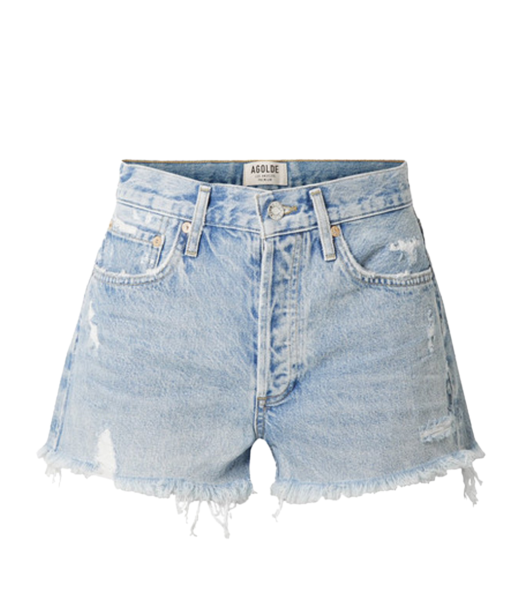 Agolde parker vintage cutoff top denim shorts in swapmeet