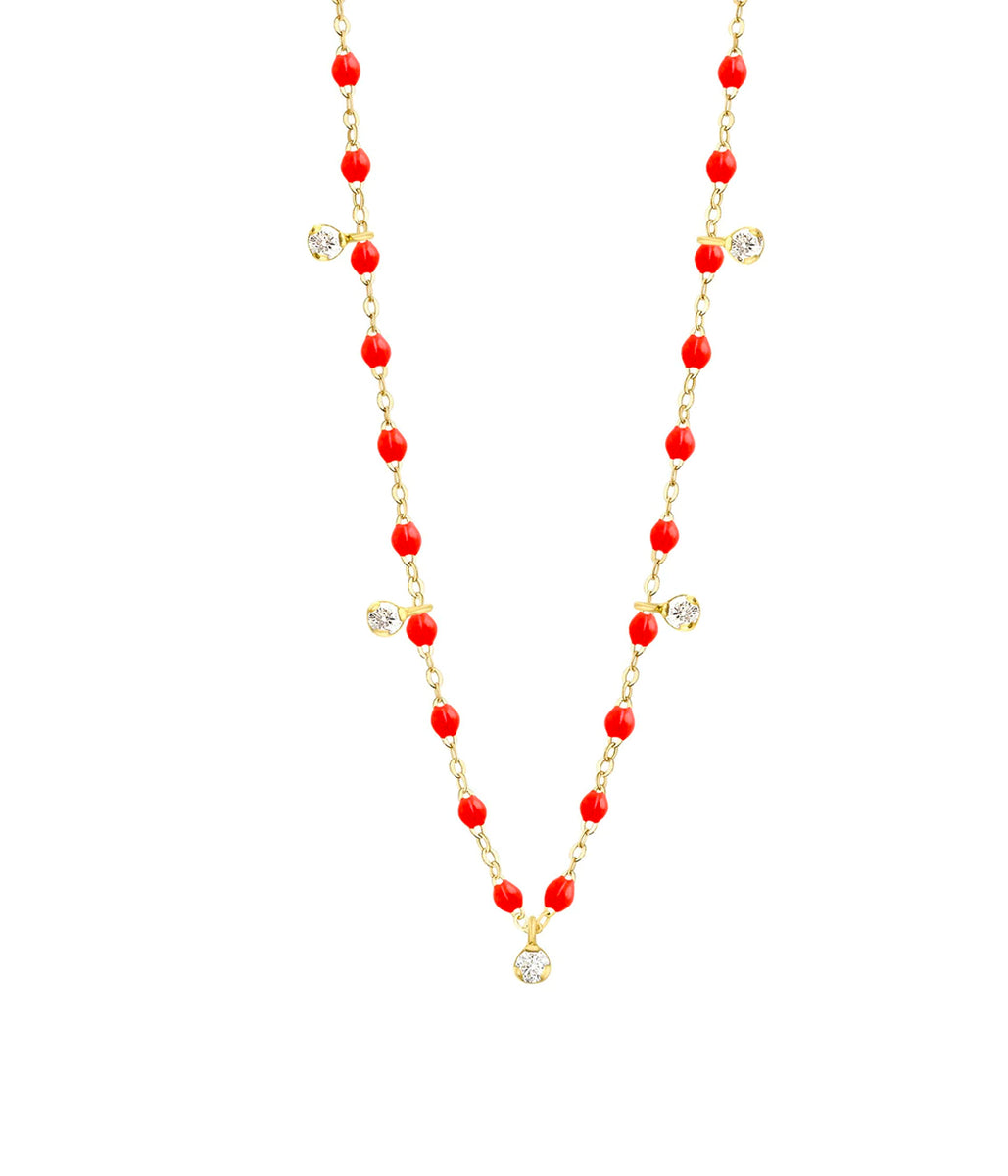 Coral diamond necklace discount