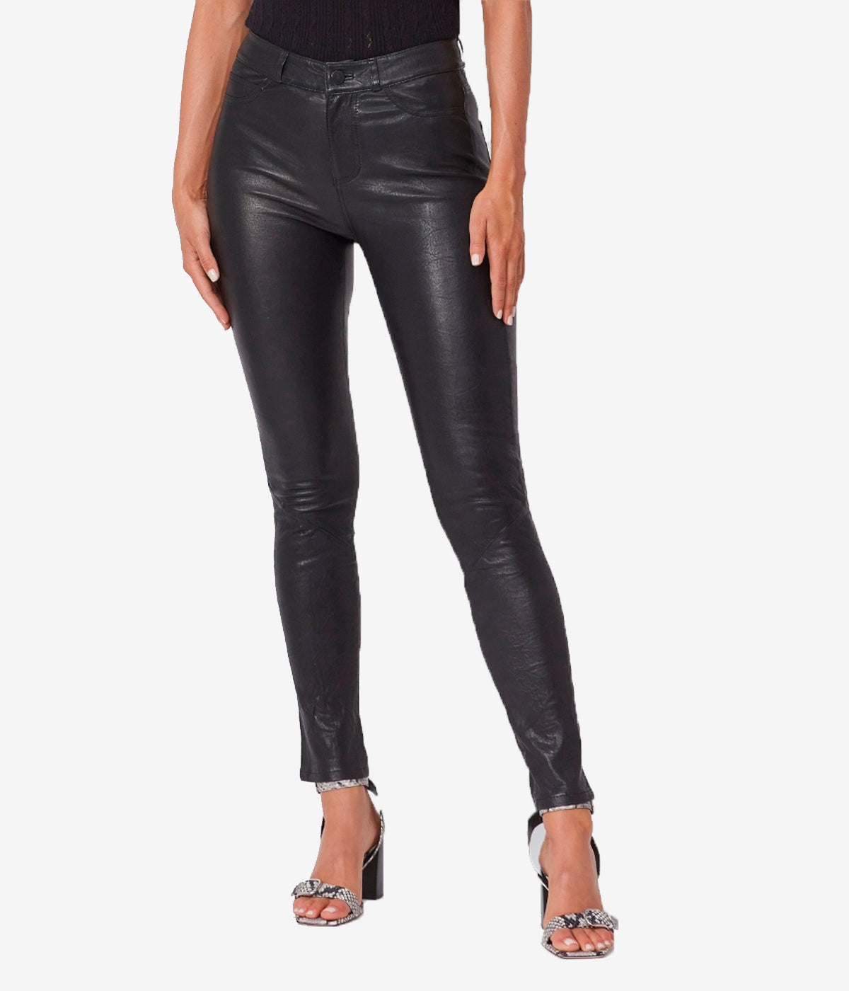 Hoxton Leather Pants in Black