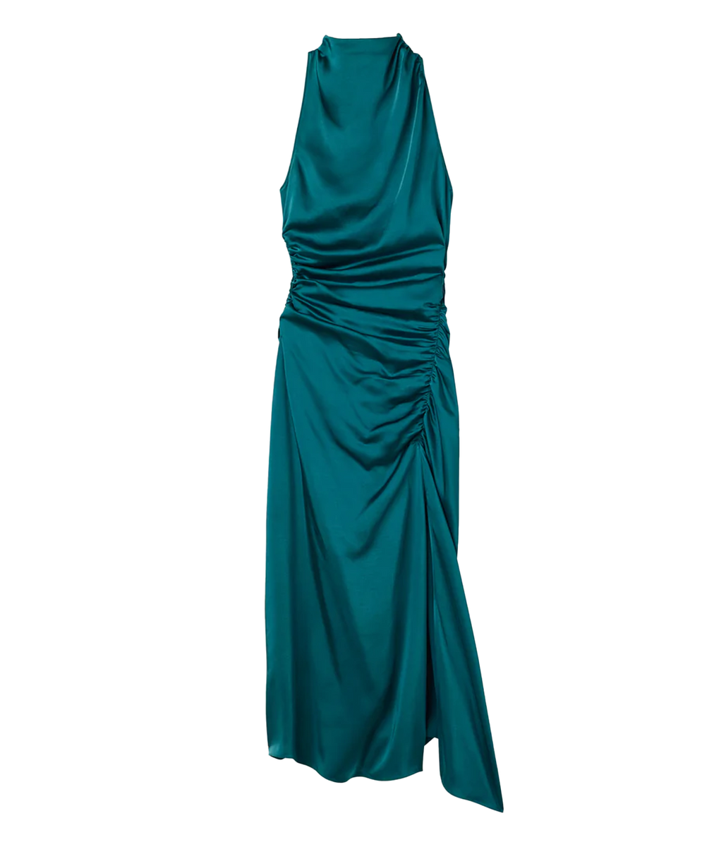 Inez Dress in Emerald Calexico