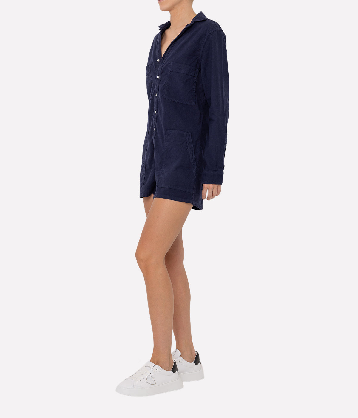 Ireland Longsleeve Playsuit in Navy