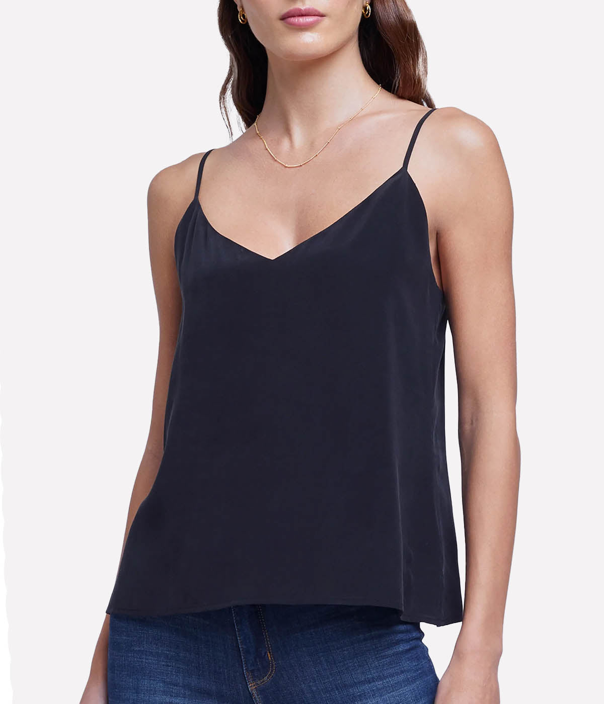 Jane Spaghetti Strap Top in Black