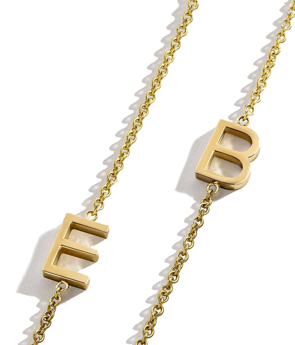Initial Necklace in Yellow Gold