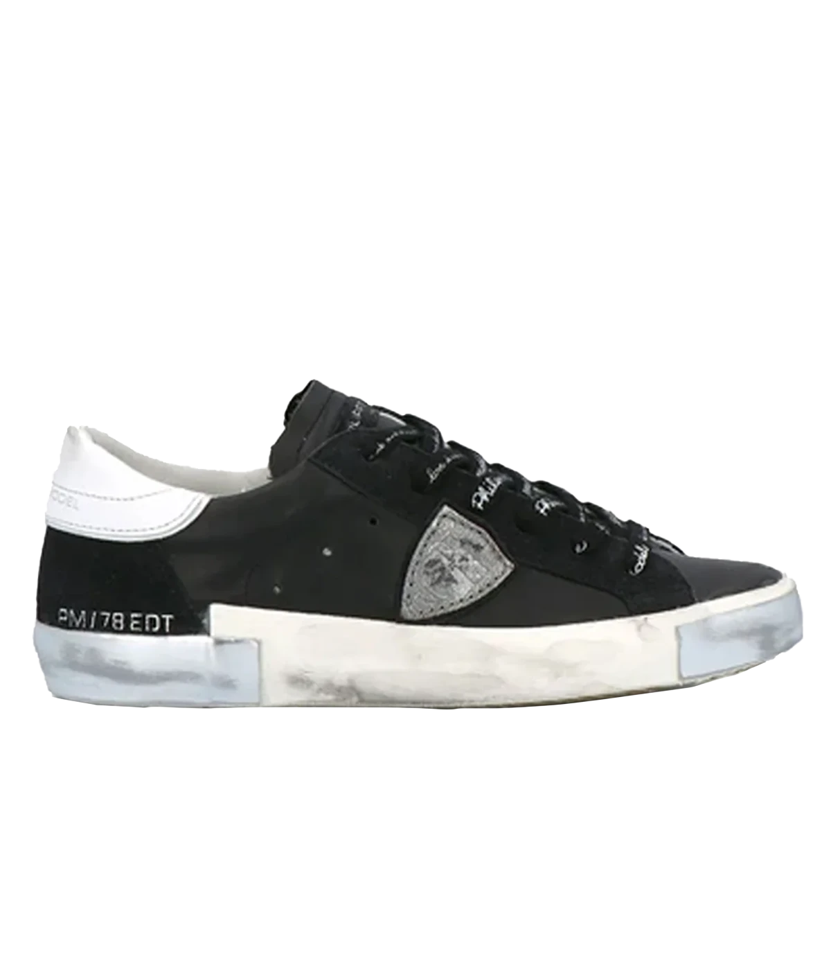 PRSX Low Woman in Foxy Lamine Noir Argent
