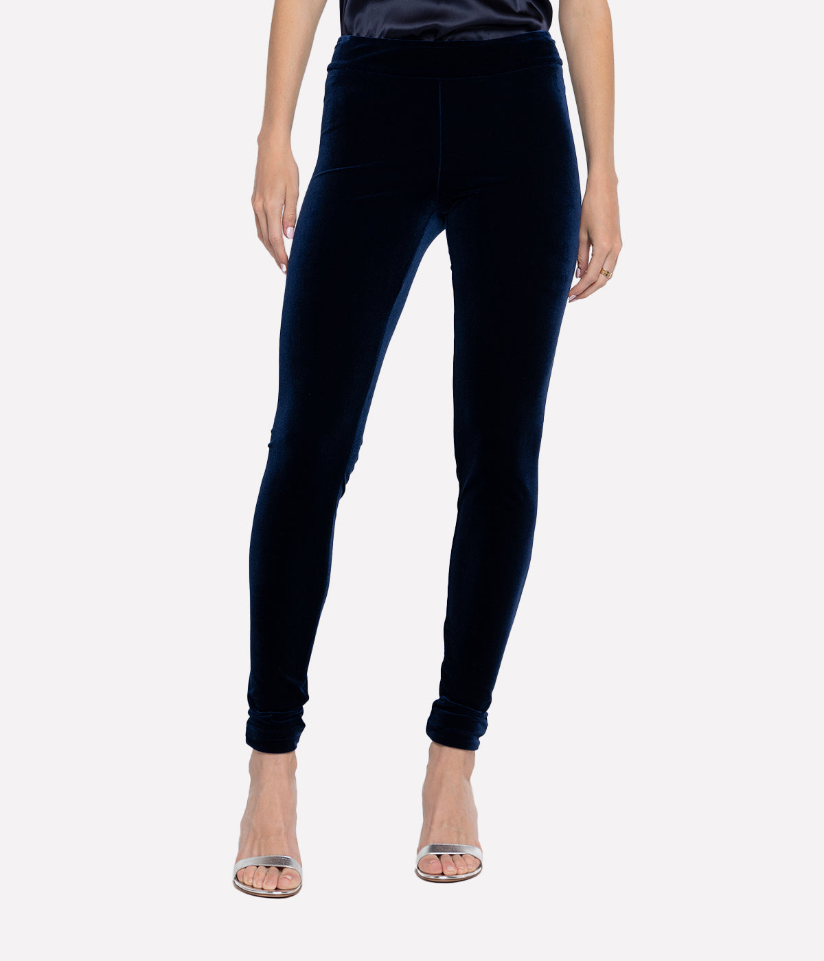 *FINAL SALE* Pull On Velvet Pants in Navy