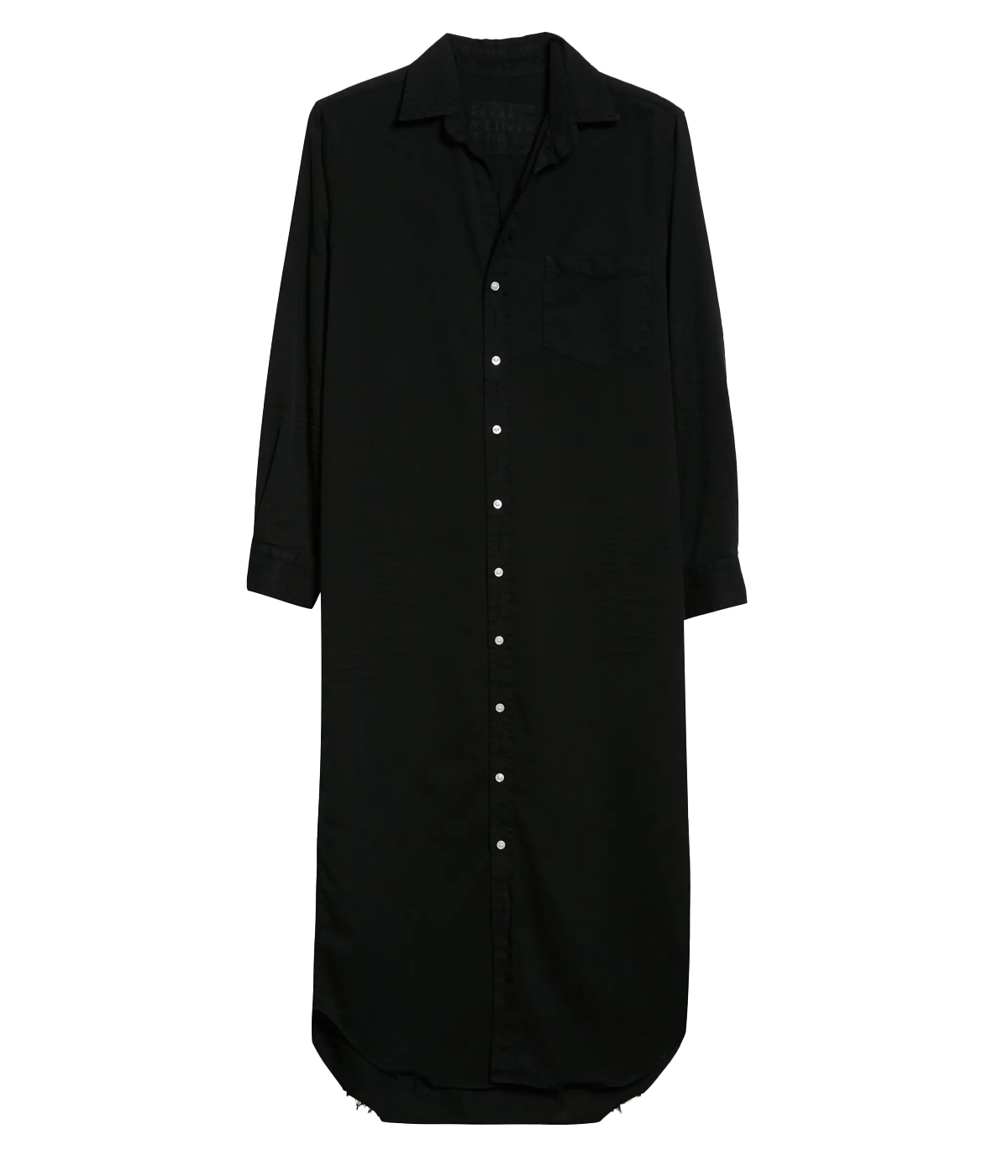 Rory Woven Denim Long Dress in Blackout