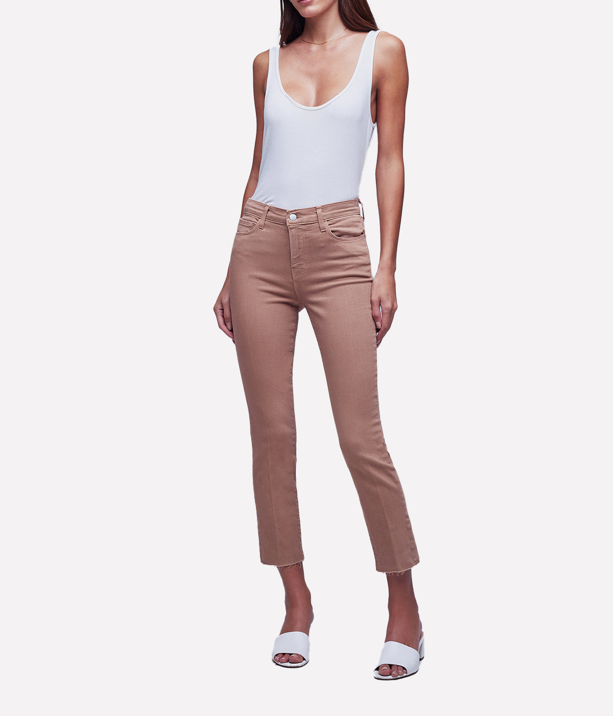 *FINAL SALE* SADA H/R CROP SLIM in SEPIA