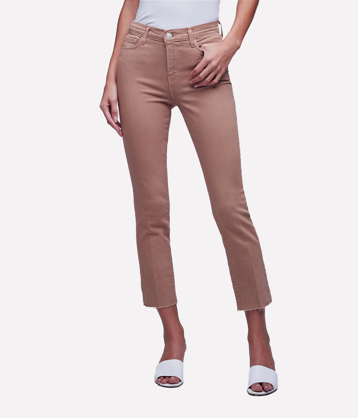 *FINAL SALE* SADA H/R CROP SLIM in SEPIA