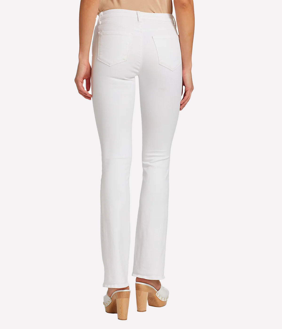 Selma High Rise Sleek Baby Boot Jean in Blanc