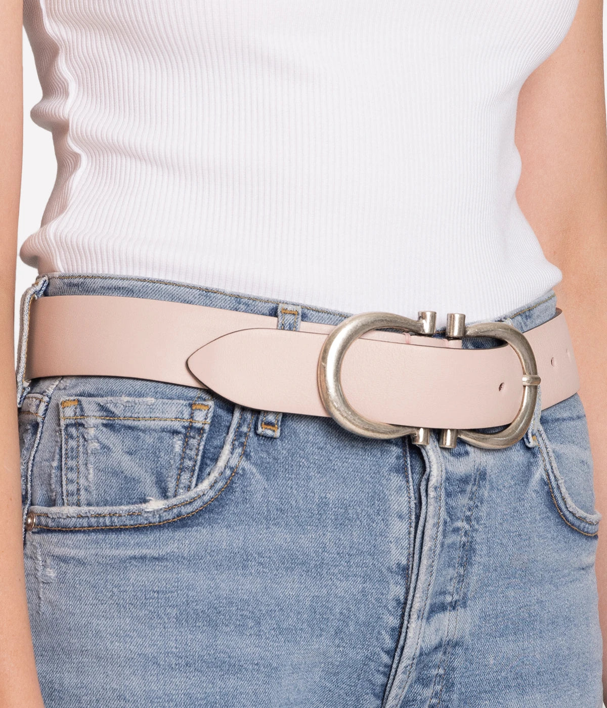 Silver Nicky Belt in Pink