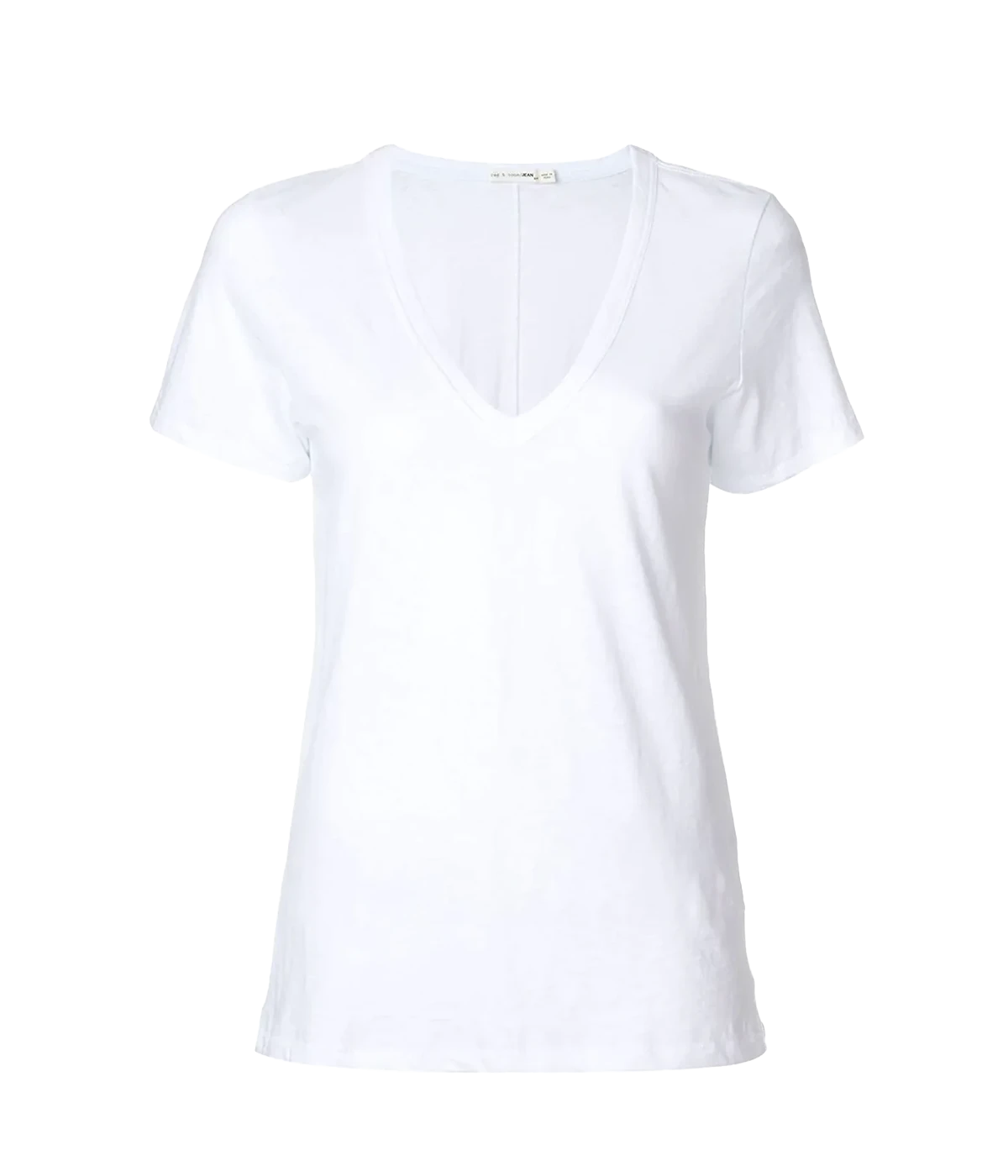 The Slub V T-Shirt in Bright White