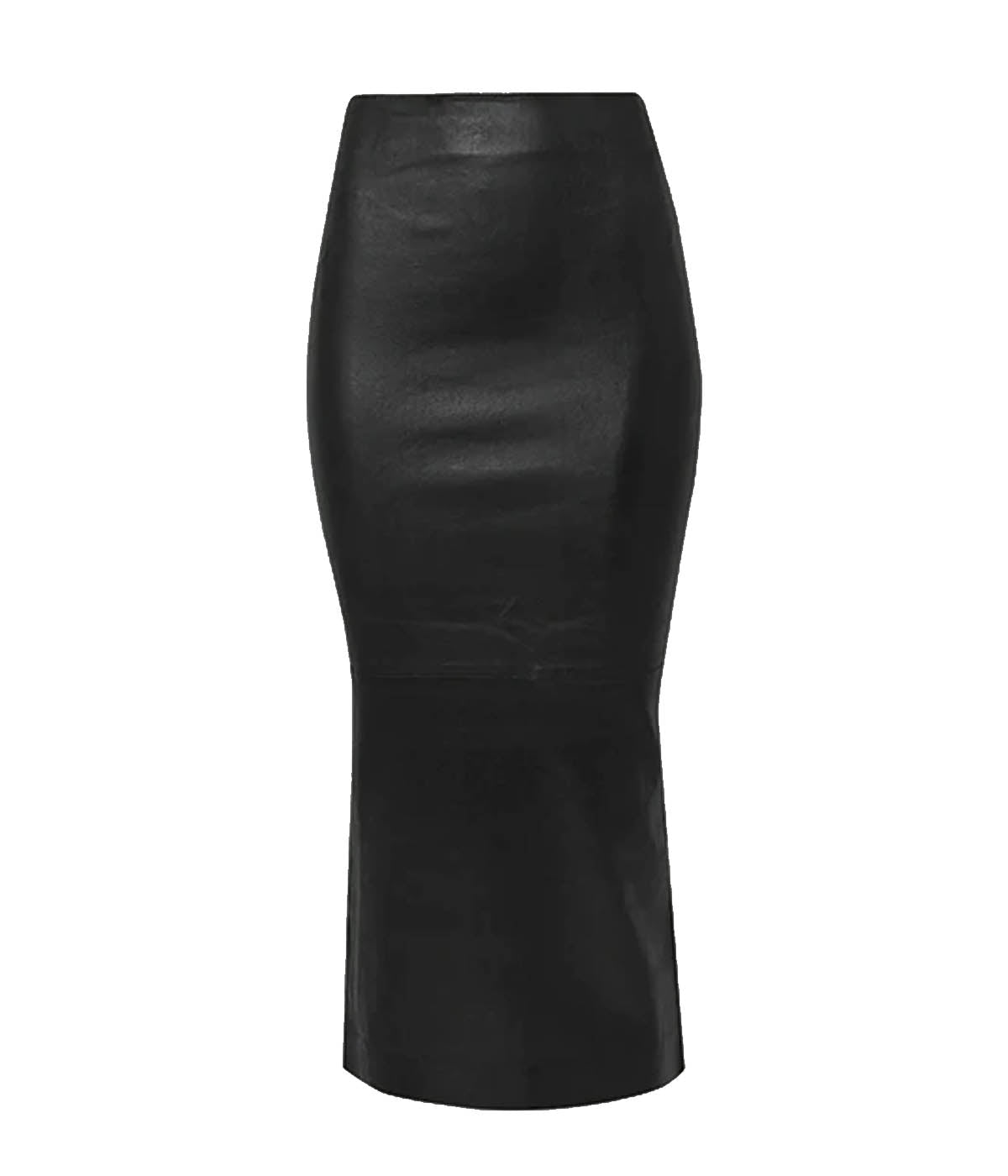 Leather Tube Skirt in Black