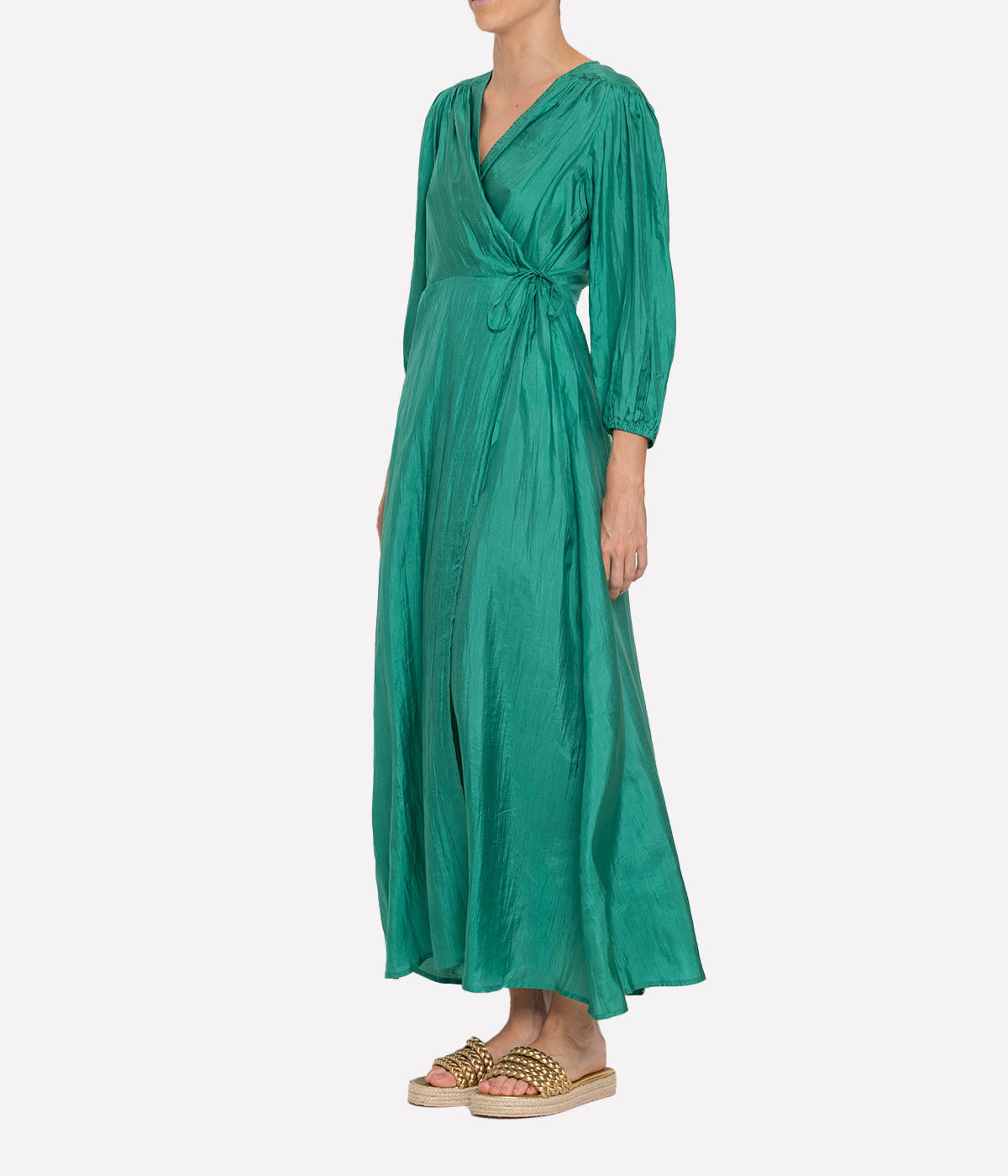 Wrap Around Dress in Green