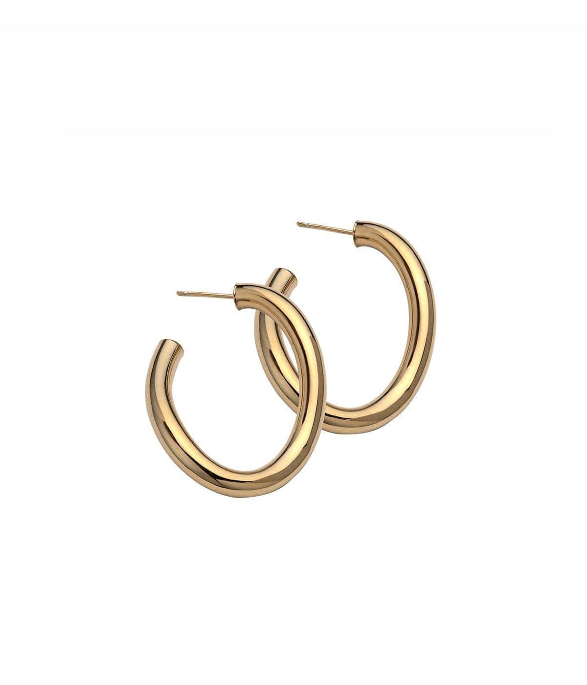 Edna 1.75 Hoops in 14K Yellow Gold Plated Silver