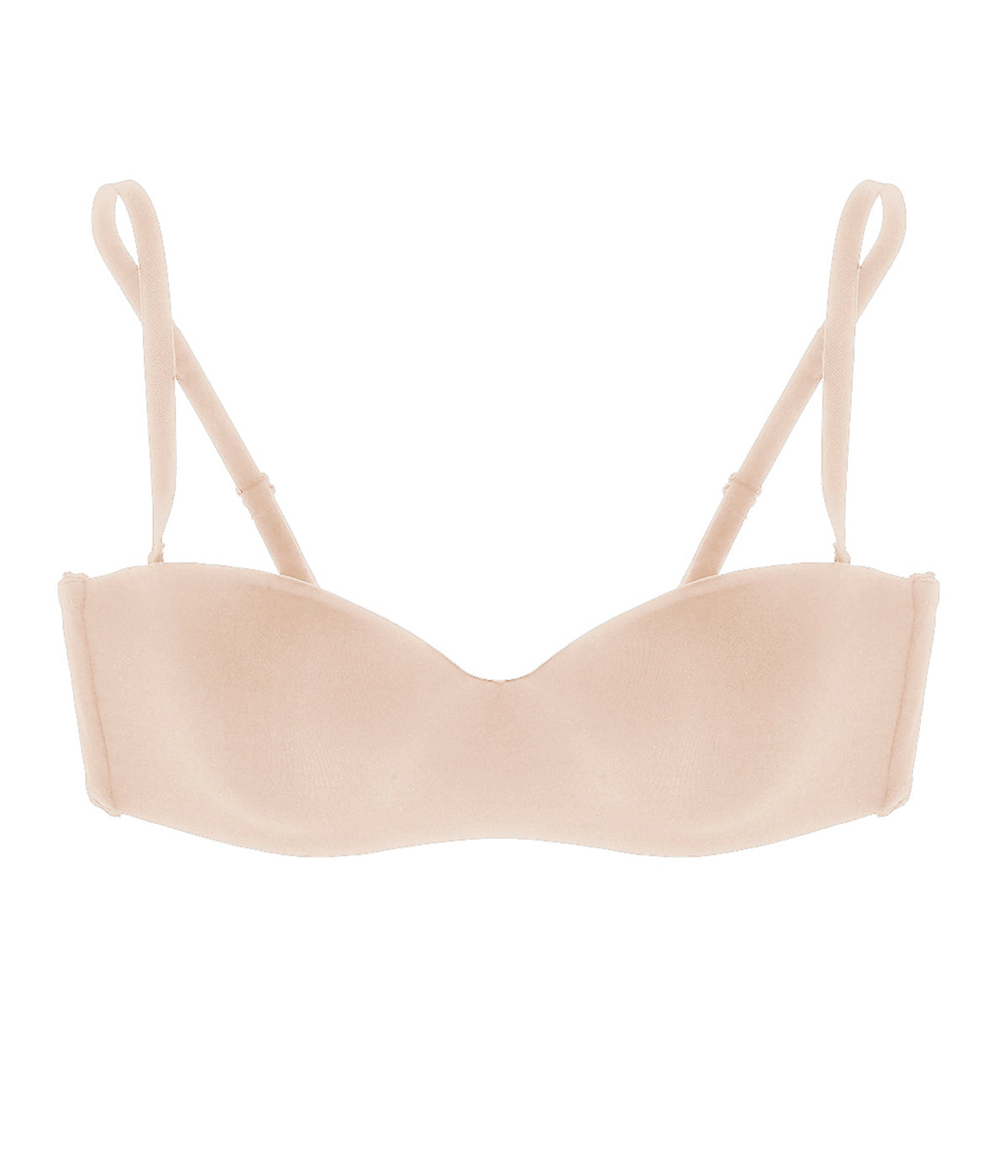 Seamless strapless bra crafted from Evolution microfibre, featuring lightly padded molded cups, underwire support, and removable adjustable straps for a comfortable, versatile fit.