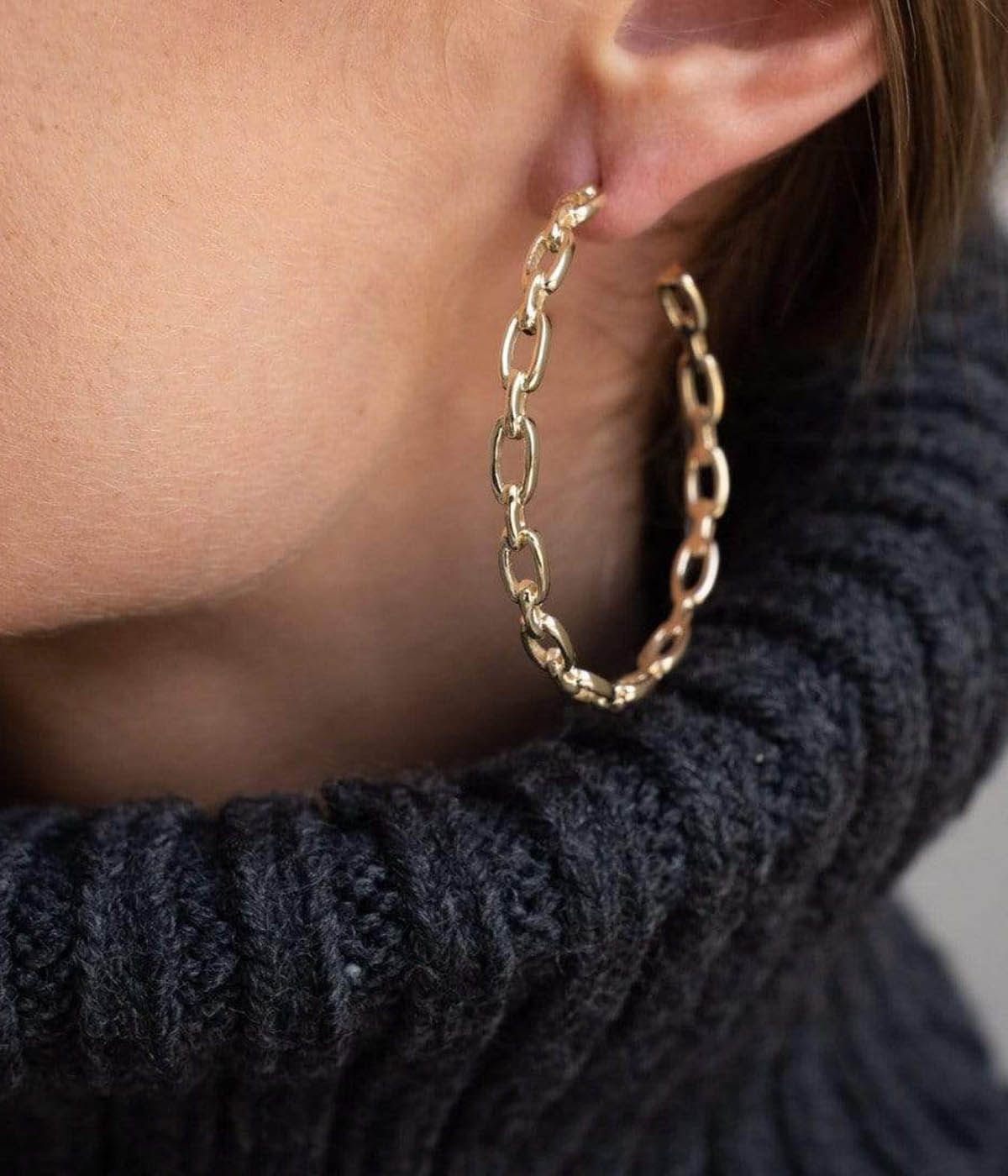 Carmine 2 Hoops in 14K Yellow Gold Plated Silver