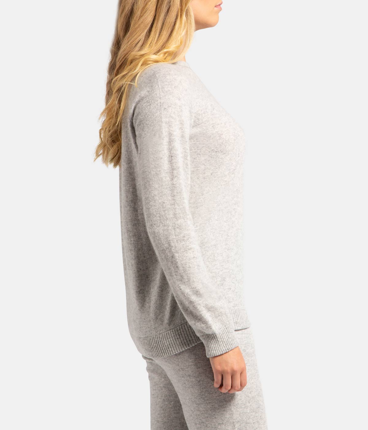 **FINAL SALE* Cashmere Sweat Crew Knit in Grey