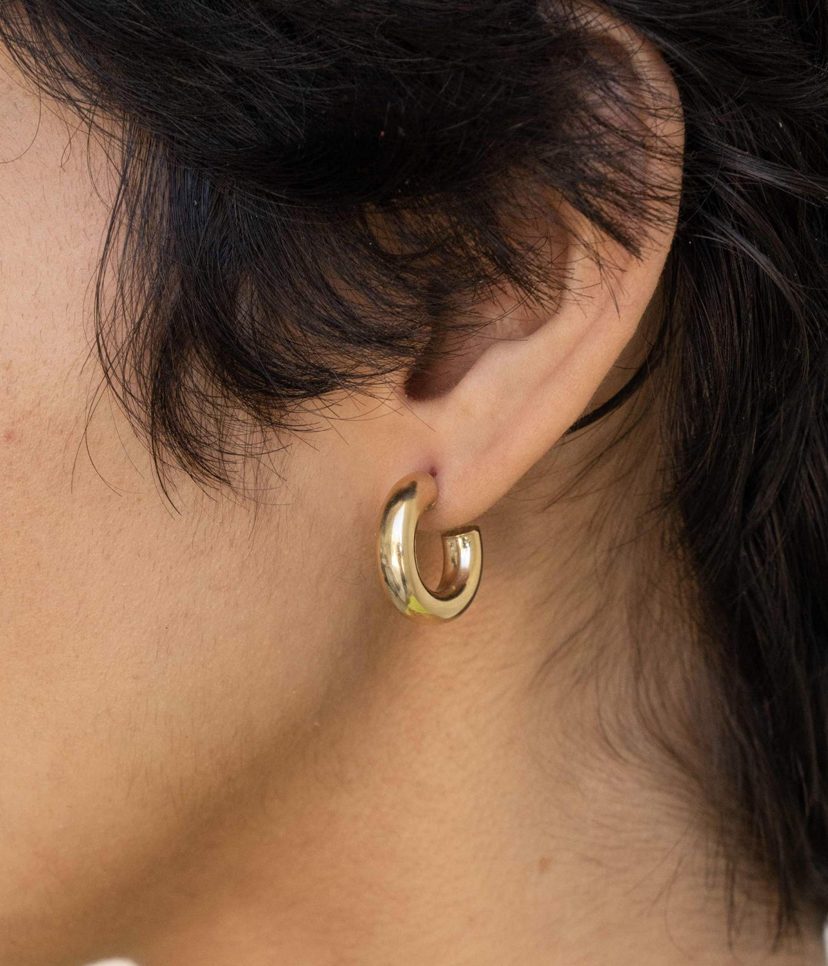 Lou 3/4 Hoops in 14K Yellow Gold Plated Silver