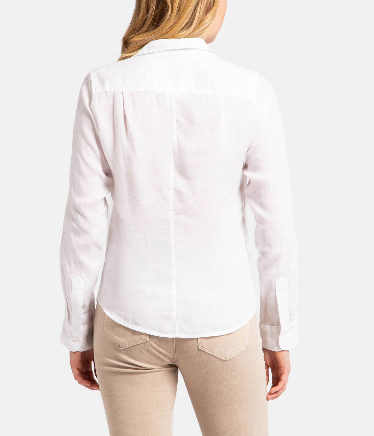 Barry Button Down White Linen Shirt