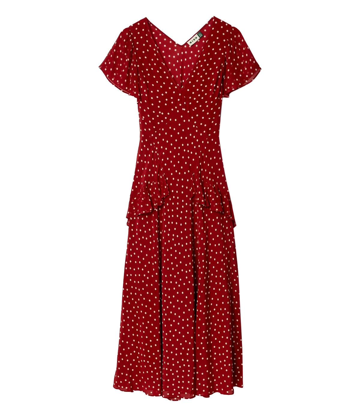 Evie Dress in Dot Red