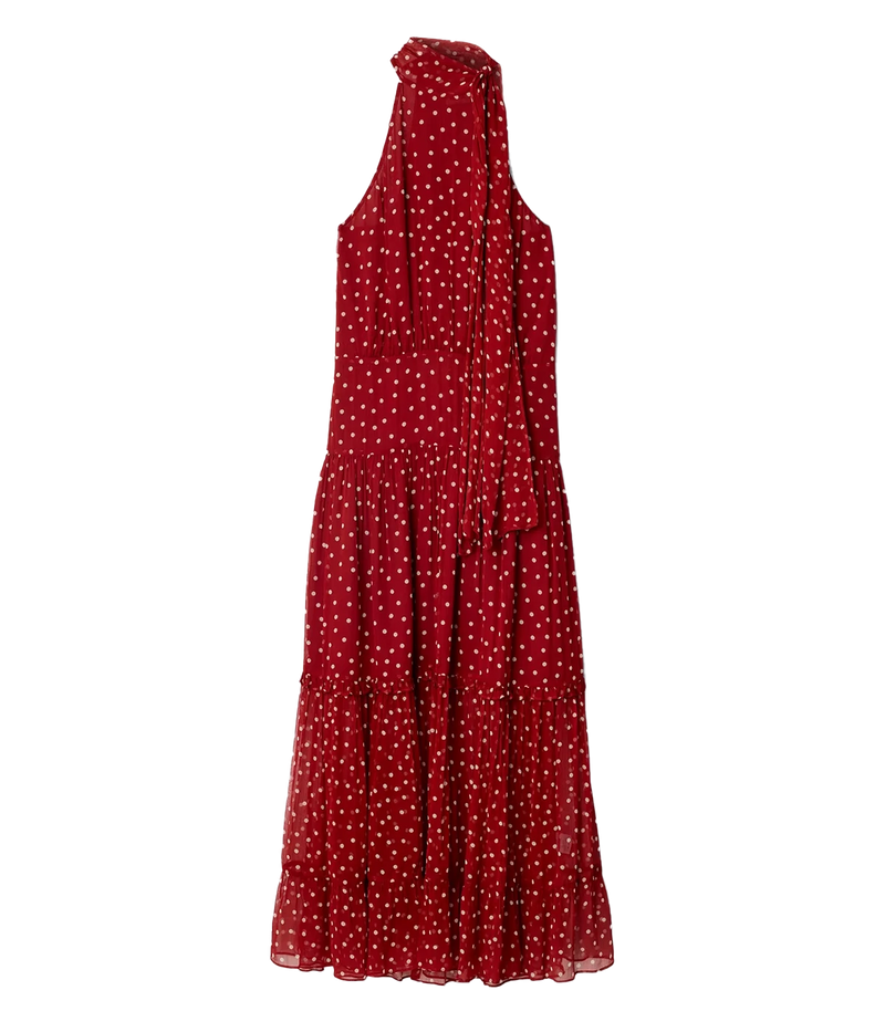 Abi Dress in Dot Red