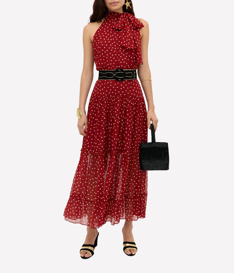 Abi Dress in Dot Red