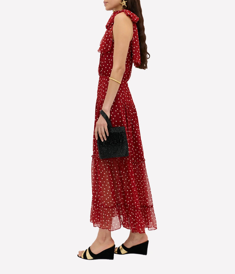 Abi Dress in Dot Red