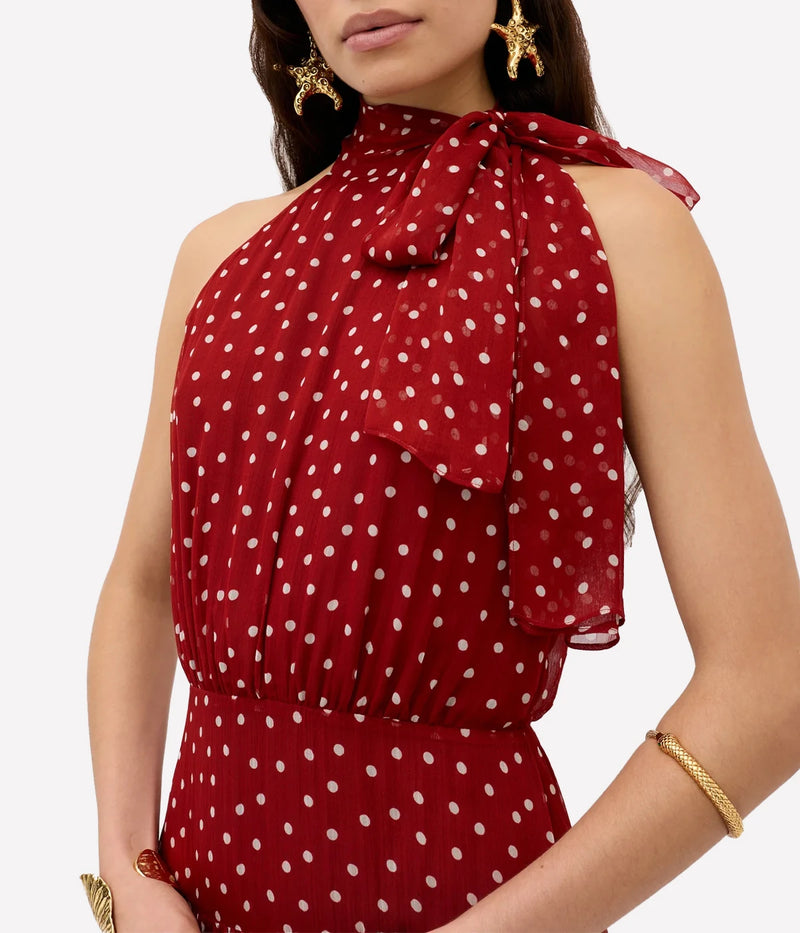Abi Dress in Dot Red
