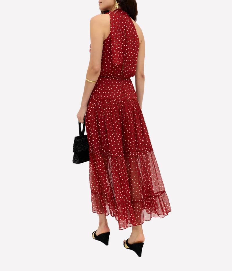 Abi Dress in Dot Red