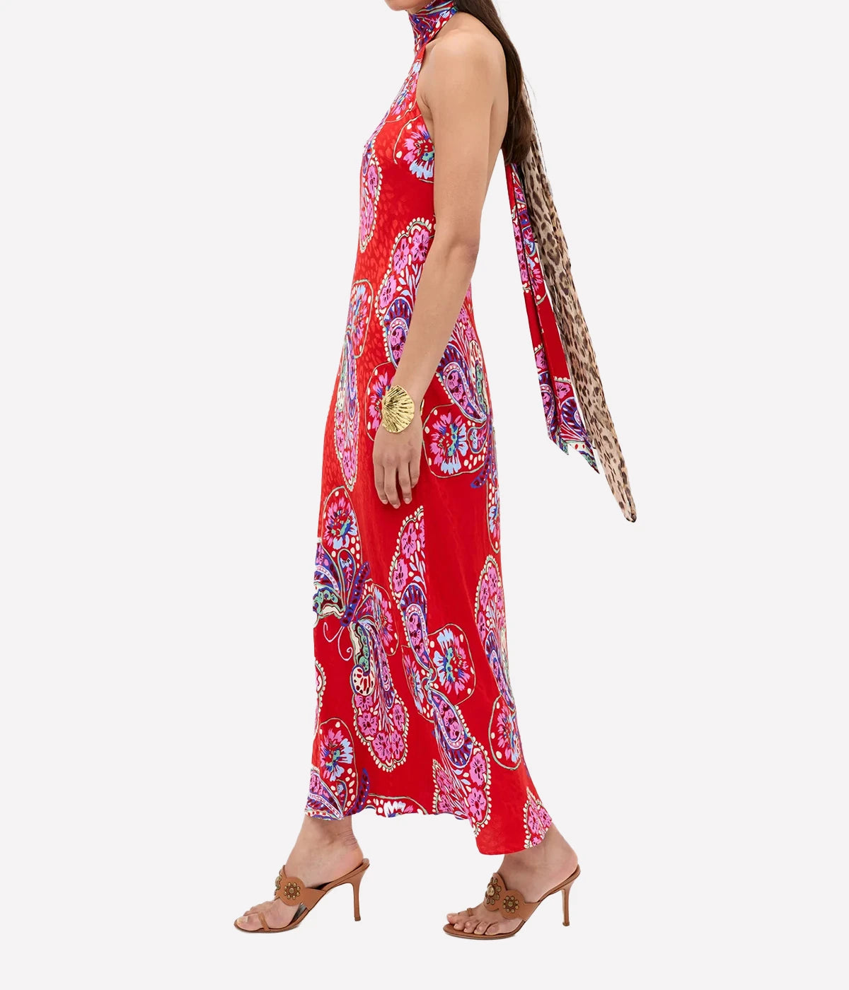 Maura Dress In Butterfly Bloom Jacquard Red