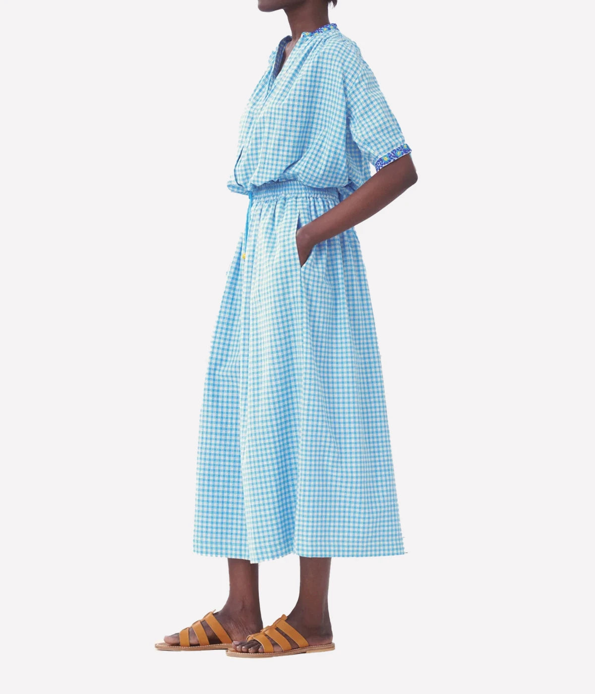 Woven Skirt in Turkish Blue