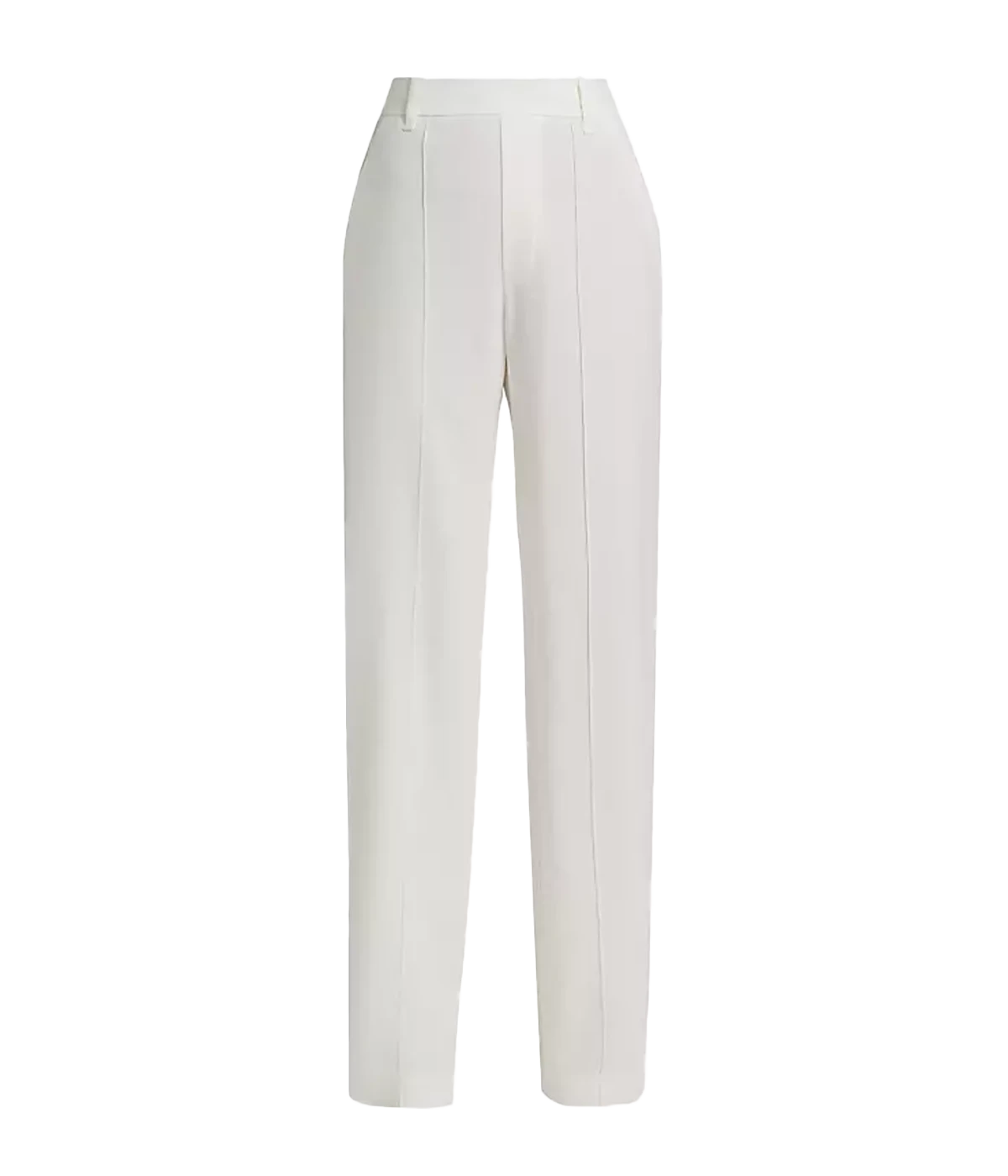 Vince high-waisted wide-leg pull-on linen-blend trousers with elasticised back waistband in a natural tone – women’s easy tailored pants.