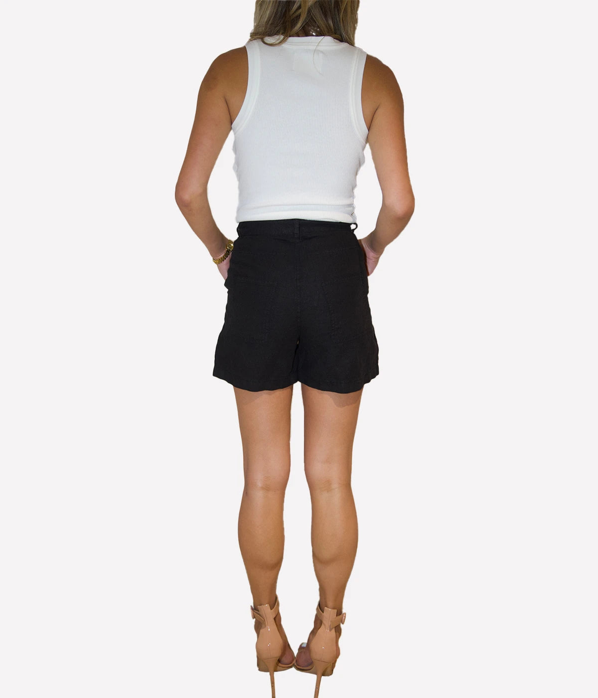 *FINAL SALE* LINEN HI-WAIST SHORT